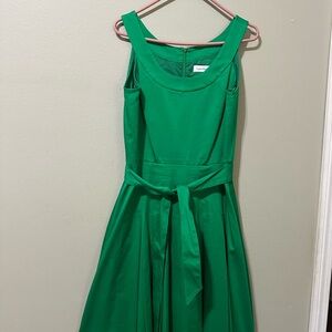 Calvin Klein Vibrant Green Midi Dress